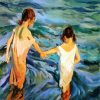 Childre In The Sea Sorolla Art diamond painting