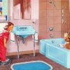 Children In Bathroom diamond painting