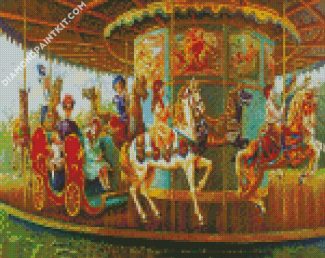 Children On Carousel diamond paintings