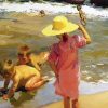 Children On Seashore Sorolla Art diamond painting