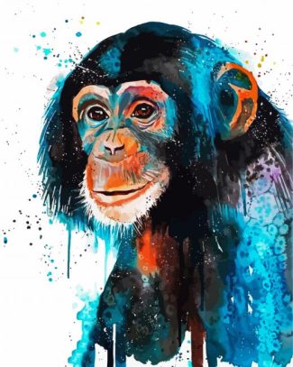 Chimp Art diamond painting