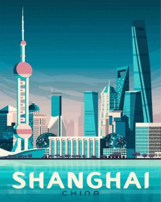 China Shanghai Poster diamond painting