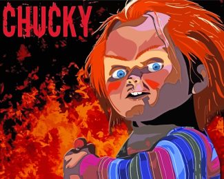 Chucky doll diamond painting