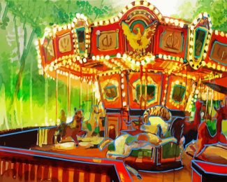 Circus Carousel diamond painting