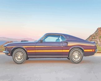 Classic Ford Mustang diamond painting