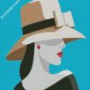 Classic Lady Wearing Hat diamond paintings