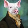 Classy Mister Pig diamond painting