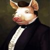 Classy Mr Pig diamond painting