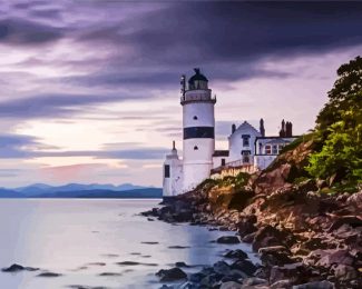 Cloch Lighthouse Dunoon Scotland diamond painting