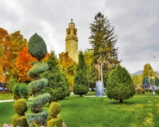 Clock Tower Bitola diamond painting