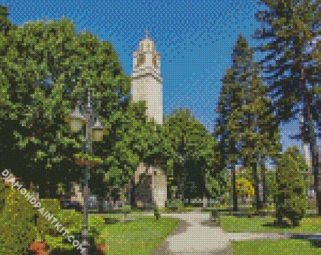 Clock Tower Bitola Macedonia diamond painting