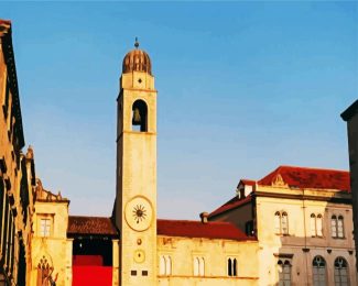 Clocktower Dubrovnik diamond painting