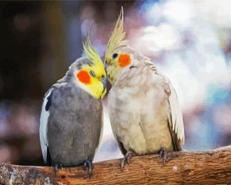 Cockatiel Lovers diamond painting