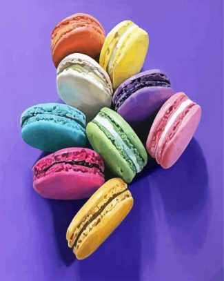 Colored Macarons diamond painting