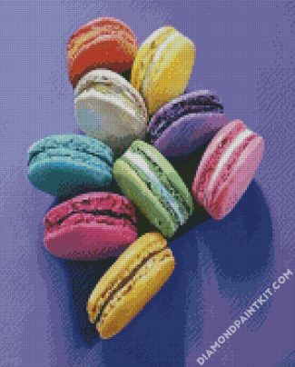 Colored Macarons diamond painting