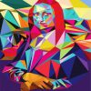 Colorful Abstract Mona Lisa diamond painting