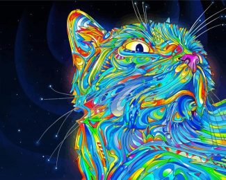 Colorful Cat Art diamond painting