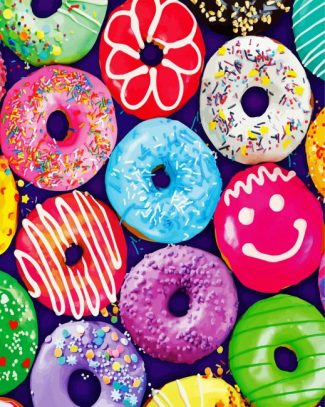 Colorful Donuts diamond painting