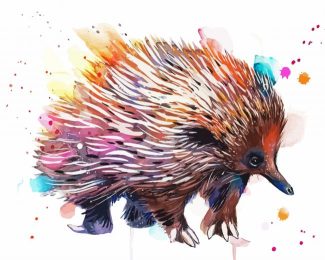 Colorful Echidna diamond painting