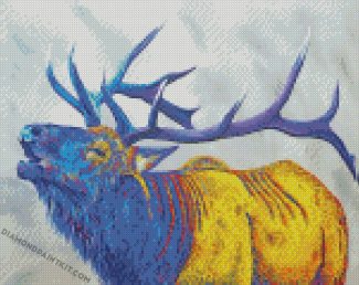 Colorful Elk Art diamond paintings