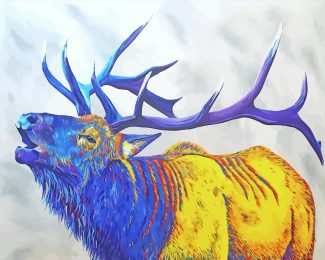 Colorful Elk Art diamond painting