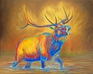 Colorful Elk diamond painting