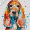 colorful English Cocker Spaniel diamond paintings