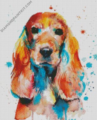 colorful English Cocker Spaniel diamond paintings