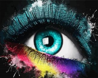 Colorful Eye Splash Art diamond painting