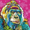 Colorful Gorilla diamond painting