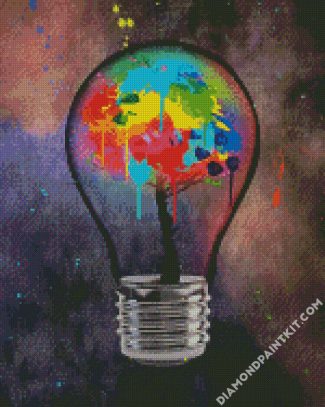 Colorful Light Bulb diamond painting