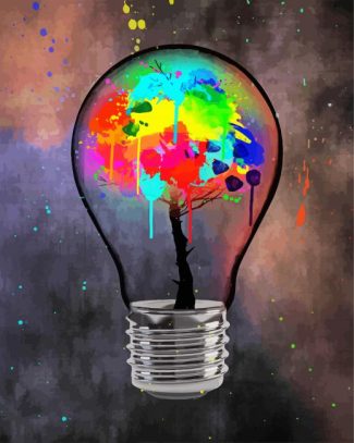 Colorful Light Bulb diamond painting