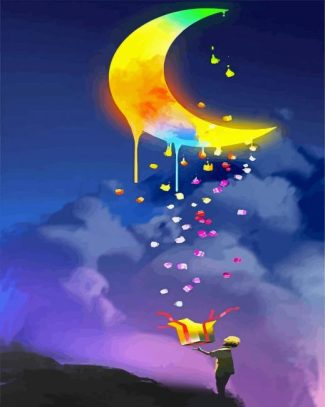 Colorful Magical Moon diamond painting