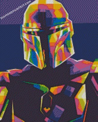 Colorful Mandalorian diamond paintings