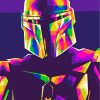 Colorful Mandalorian diamond painting