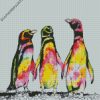 Colorful Penguins diamond painting