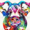 Colorful Pig diamond painting