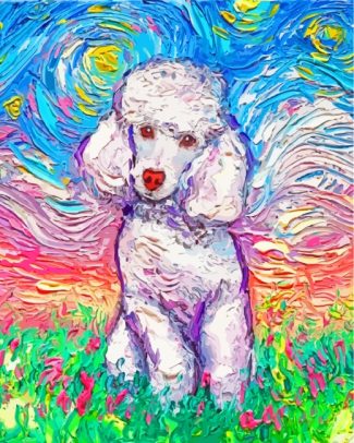 Colorful Poodle Dog diamond painting