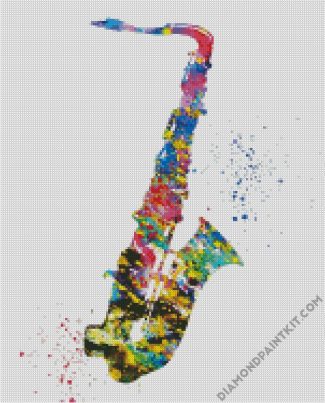 Colorful Saxophone diamond painting