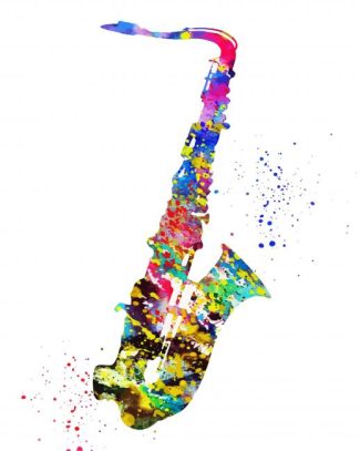 Colorful Saxophone diamond painting