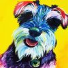 Colorful Schnauzer diamond painting