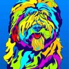 Colorful Sheepdog diamond painting