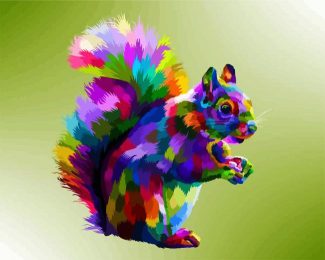 Colorful Squirrel diamond painting