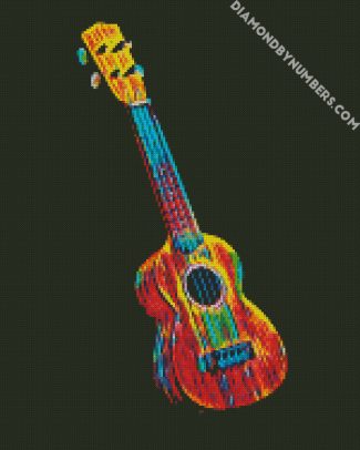 Colorful Ukulele Guitar diamond painting