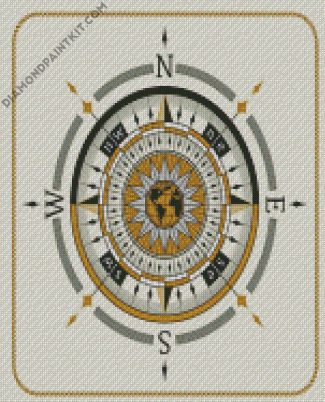 Compass Illustration diamond painting