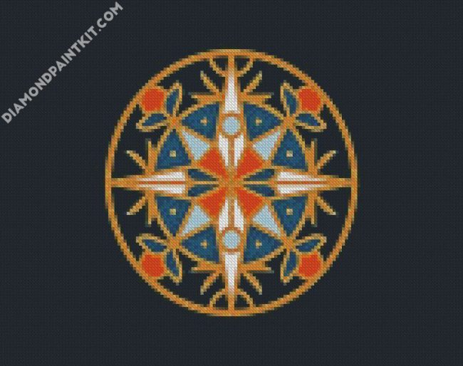 Compass Illustration diamond painting