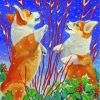 Corgi Dogs In Snow diamond painting