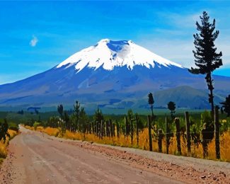 Cotopaxi ecuador diamond painting