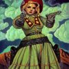 Cowgirl Gunslinger diamond painting