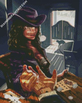 Cowgirl Playing Cards diamond painting